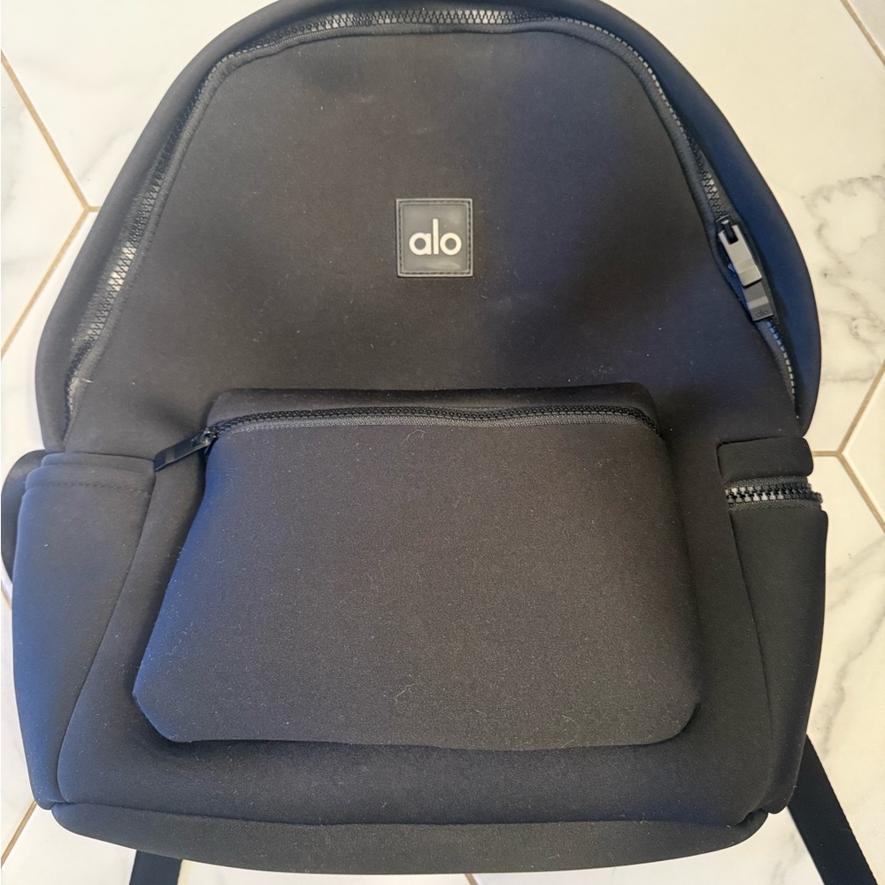 ALO Yoga Black Neoprene Backpack